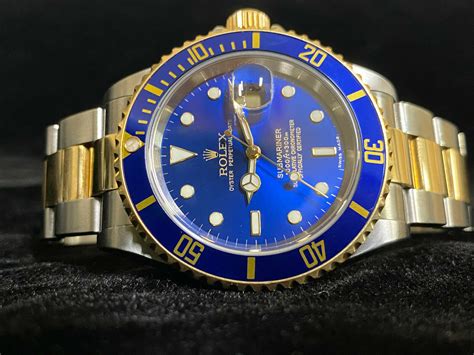 rolex sub blue and gold